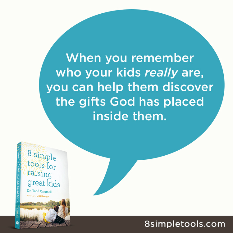 When you remember who your kids really are, you can help them discover the gifts God has placed inside them. - 8 Simple Tools for Raising Great Kids - review via This Mom's Delight