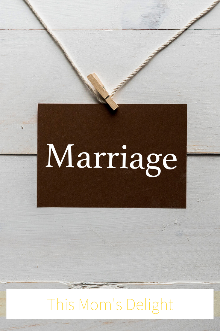 a sign with 'marriage' on it